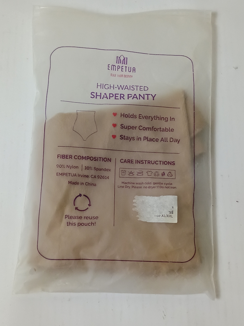 Shapermint High-Waisted Shaping Briefs in Tan - XL/XXL - Shaper Panty - Picture 10 of 10